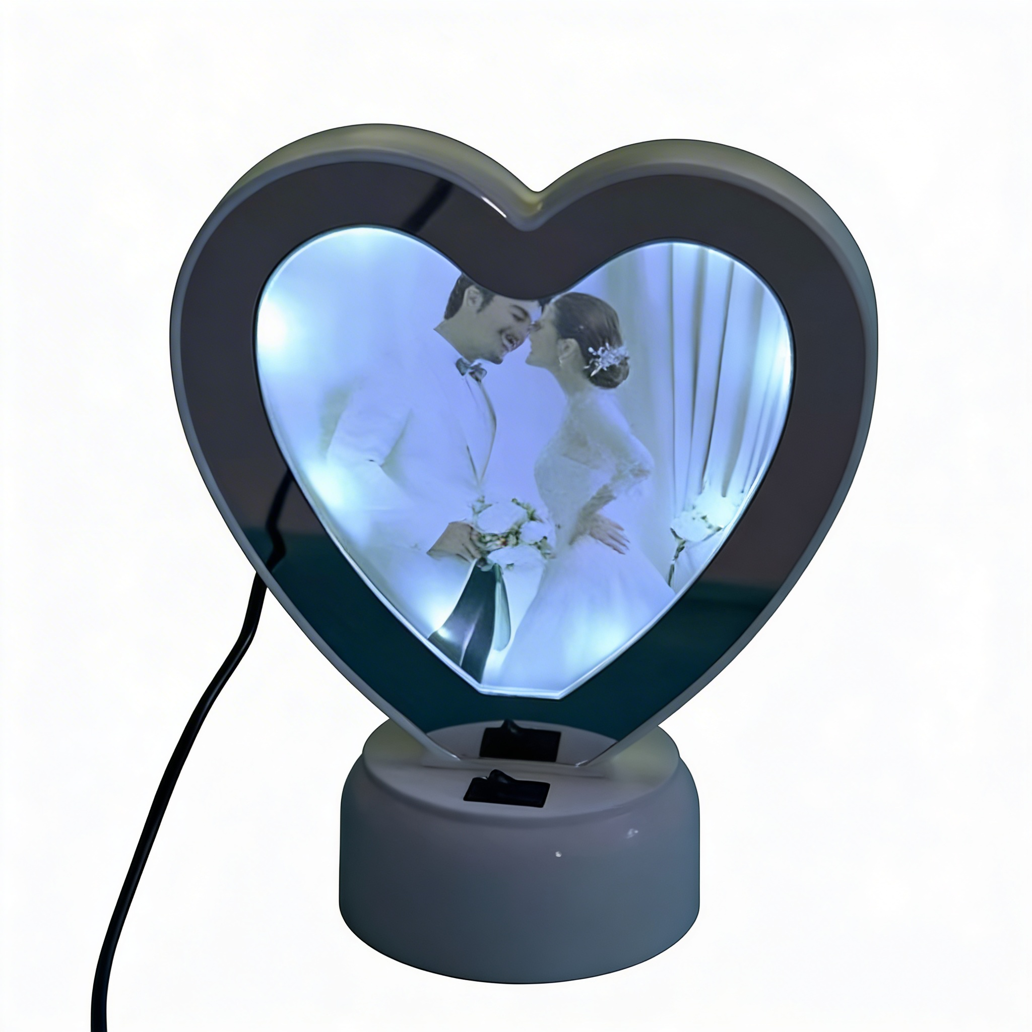 Espejo Corazón con Luz