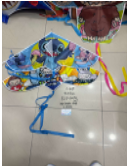 Volantin Mix Diseños Labubu Y Stitch — 95*47Cm