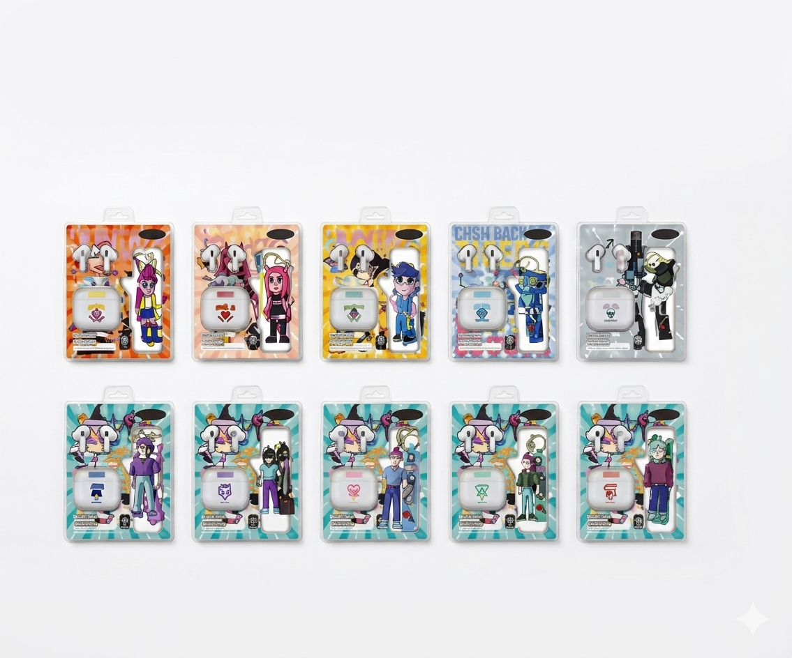 Set Audifonos, Funda Y Llavero K-Pop