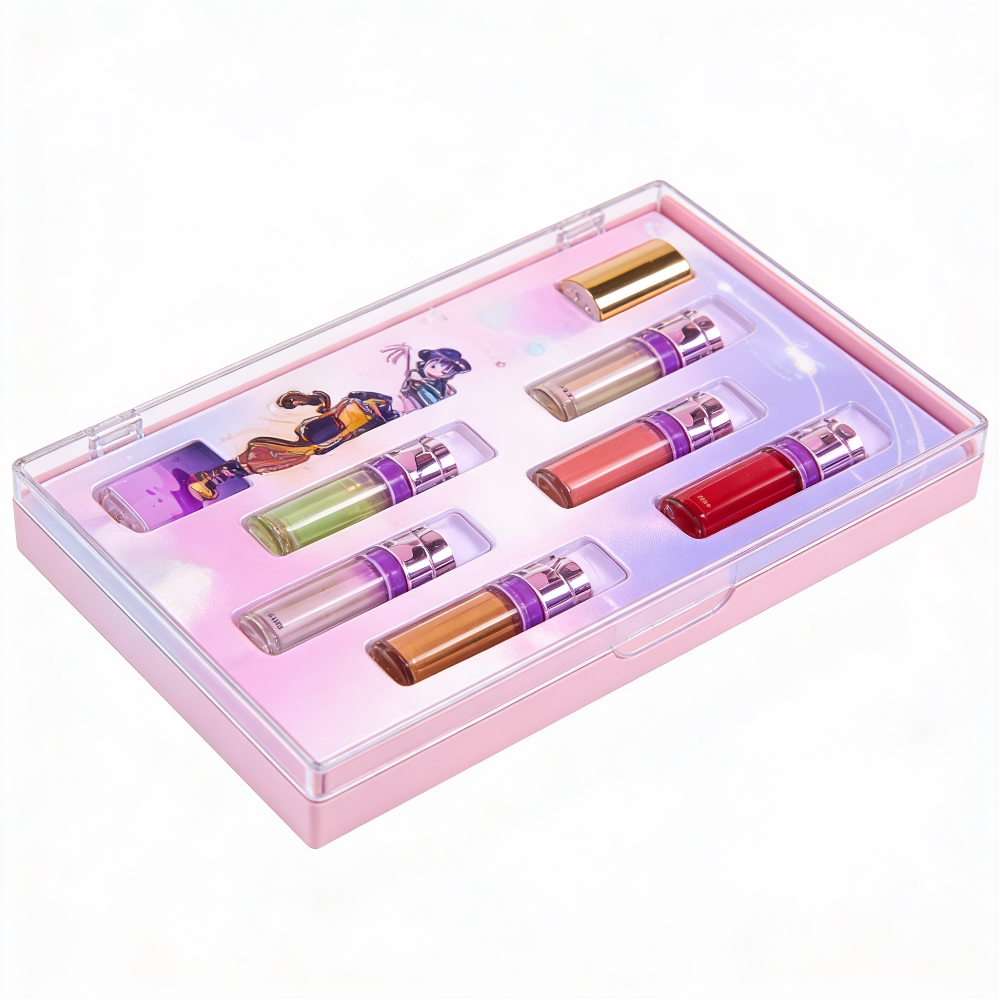Set 7 Pcs Lipgloss Y Perfume K-Pop