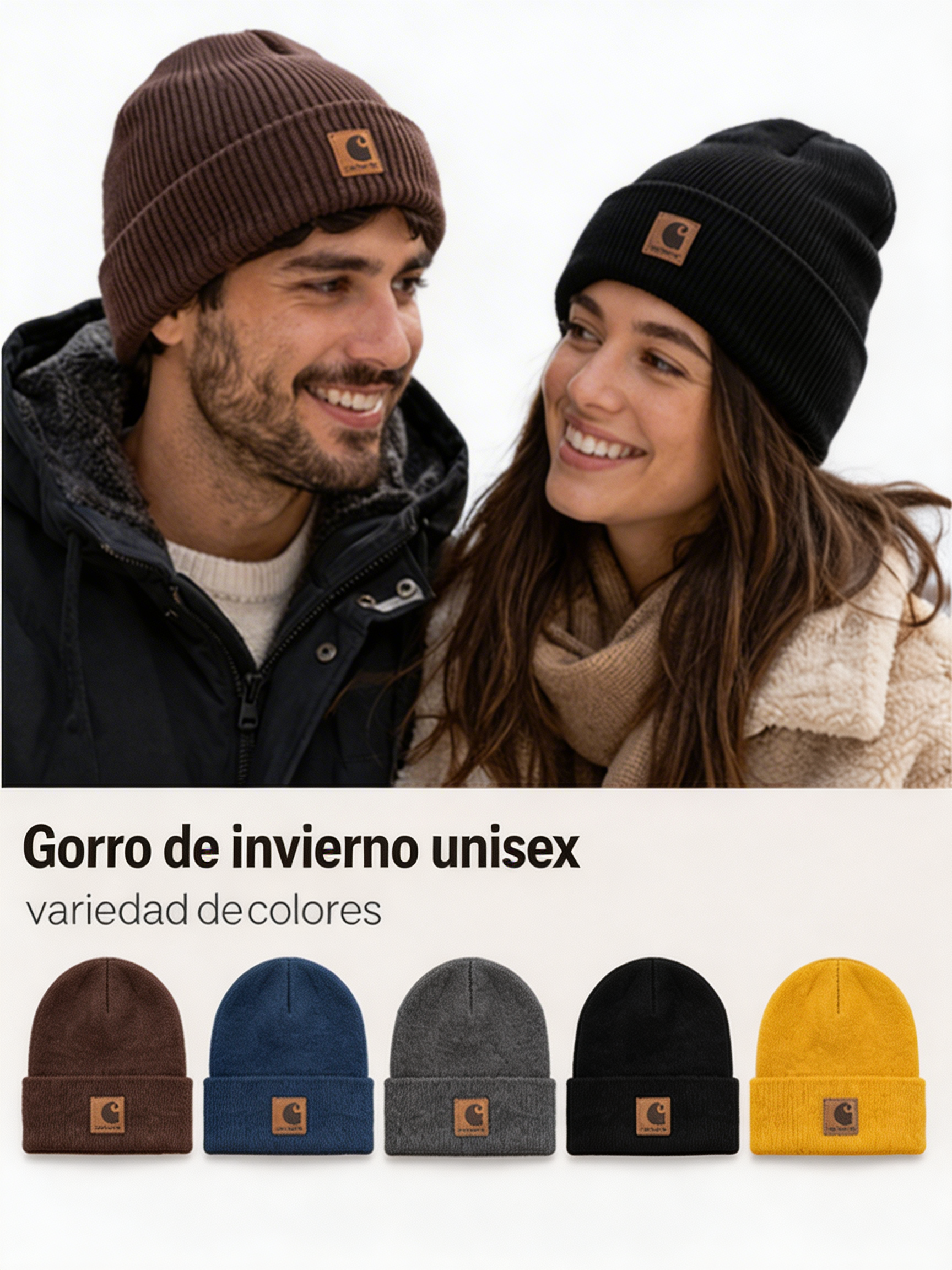 Gorro Estilo Carhartt – Unisex Invierno Variedad de Colores