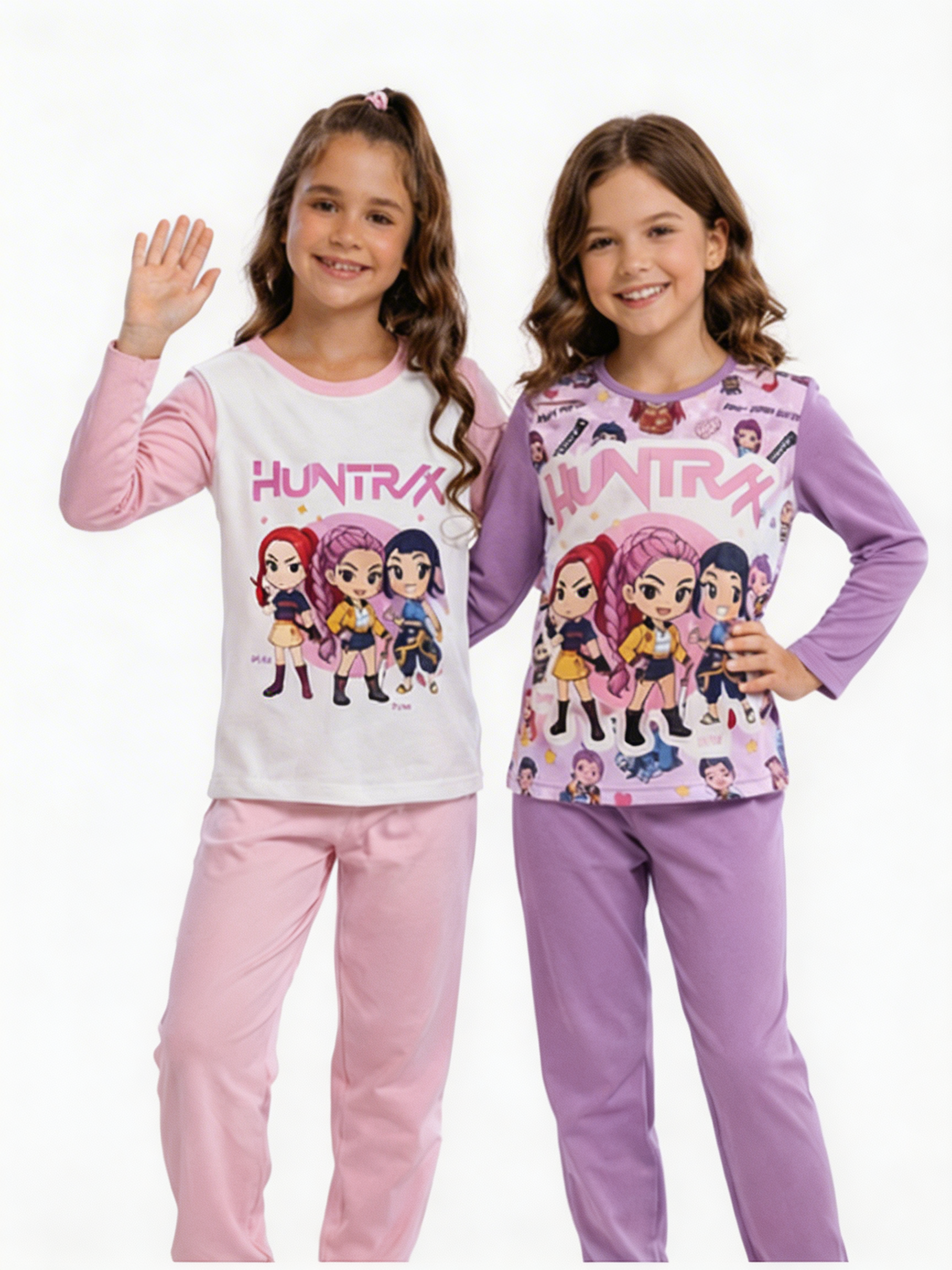 Pijama Manga Larga Piel de Ganso Guerrera K-Pop – Talla 08 al 18