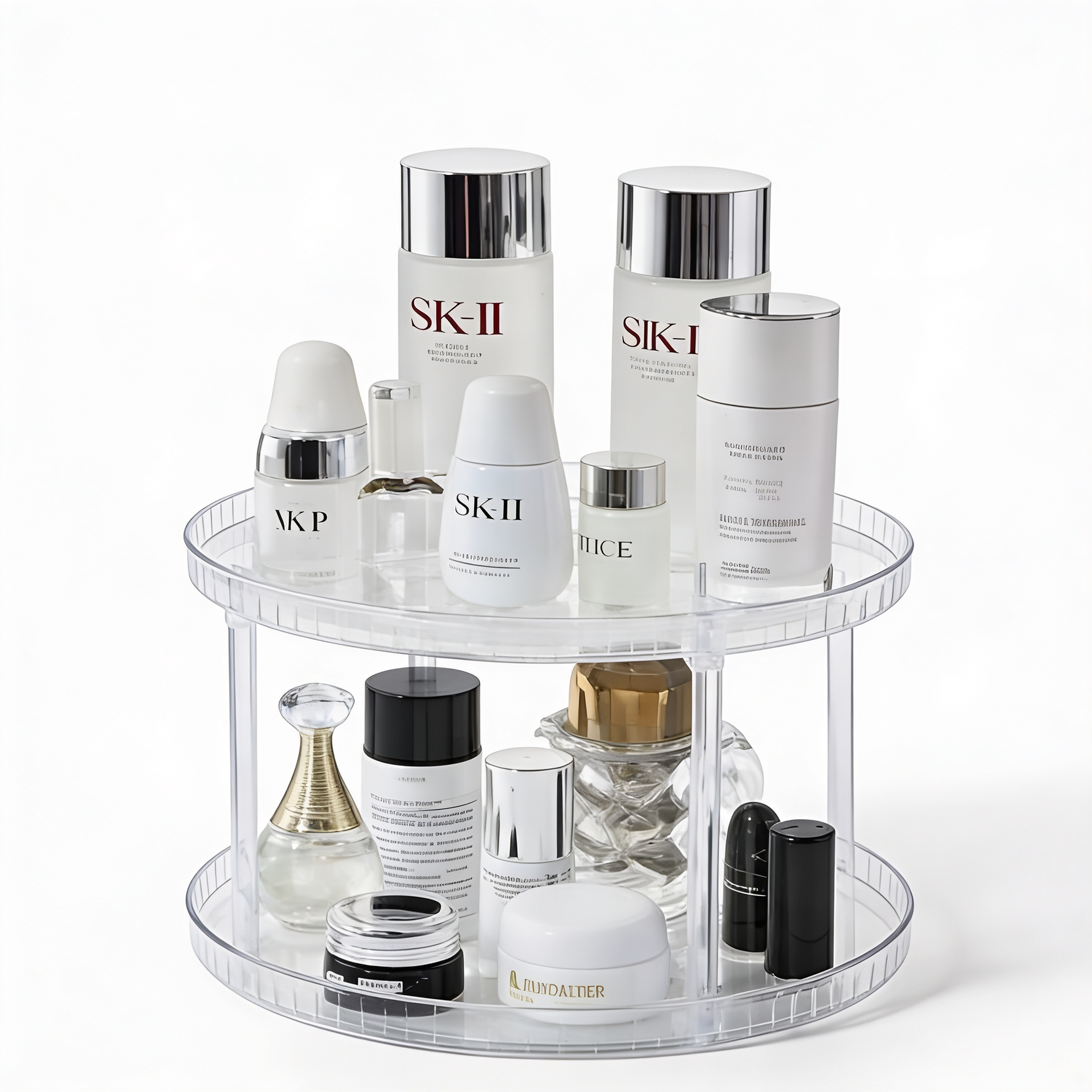 Organizador Acrílico Para Maquillaje Cosmético Giratorio 360