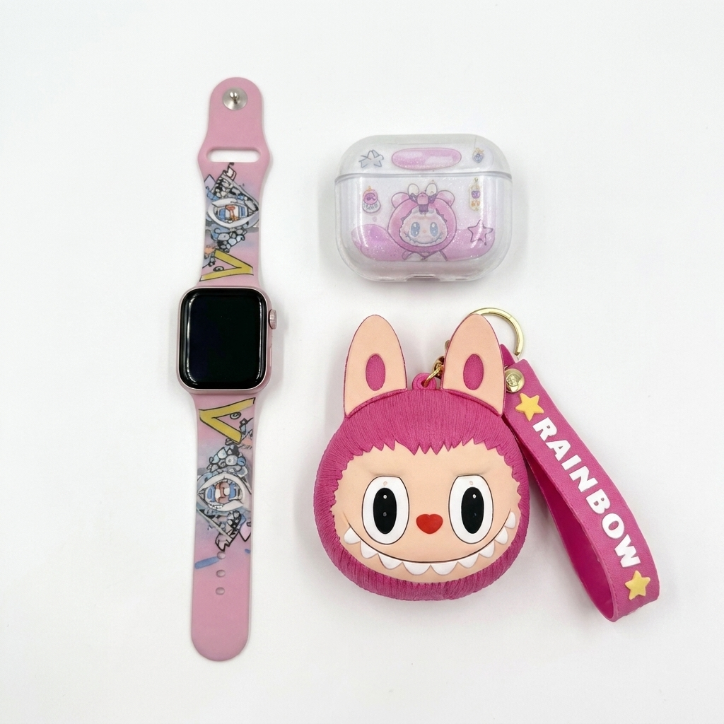 Set Audifonos, Reloj Inteligente y Llavero (Producto Oficial)