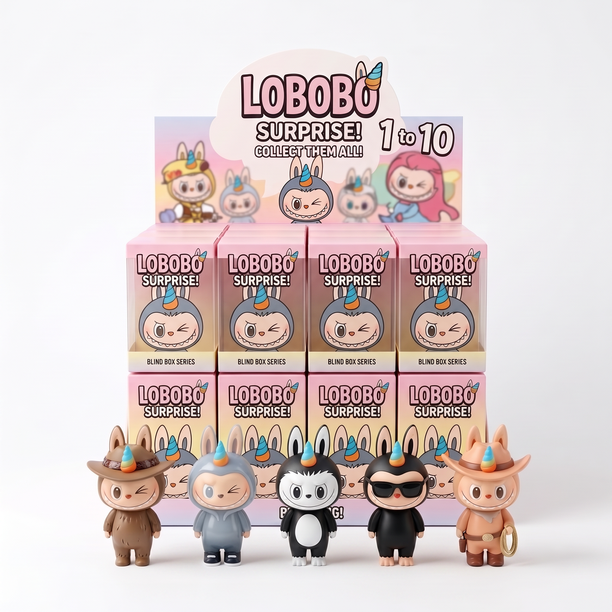 Caja Sorpresa Labubu — Caja Transparente 12 Pcs