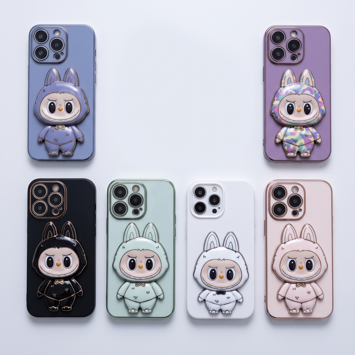 Soportes de teléfono con diseño Labubu en distintos colores
